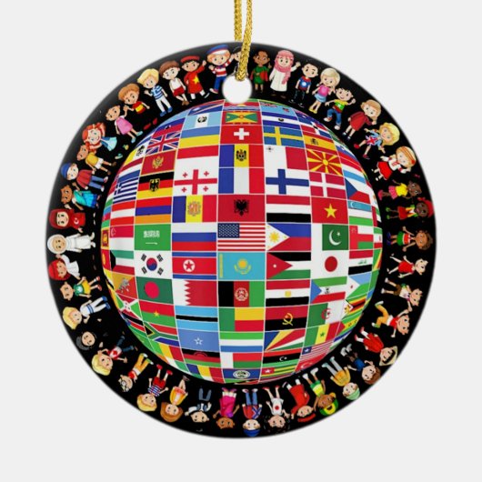 Internationale Wereldvredesdag Keramisch Ornament (Voorkant)