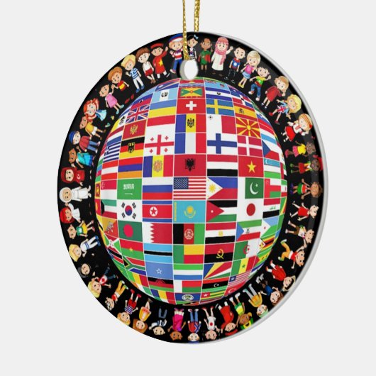 Internationale Wereldvredesdag Keramisch Ornament (Links)