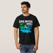 Internationale Wereldwaterdag sparen water Wereld T-shirt (Voorkant volledig)