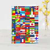 Internationale wereldwijde vlag collage kaart (Gele Bloem)