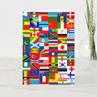 Internationale wereldwijde vlag collage kaart