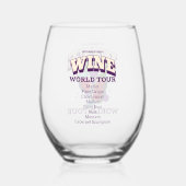 Internationale Wijnwereldtour Wijnglas Zonder Voet (Achterkant)