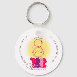 Internationale Women's Inspire Inclusion QR Code Sleutelhanger