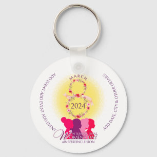 Internationale Women's Inspire Inclusion QR Code Sleutelhanger
