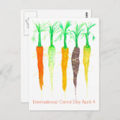 Internationale Worteldag 4 april Waterverf Briefkaart (Voorkant / Achterkant)