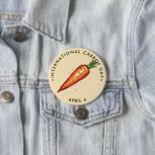 Internationale Worteldag, waterverf wortel Ronde Button 7,6 Cm (In situ)