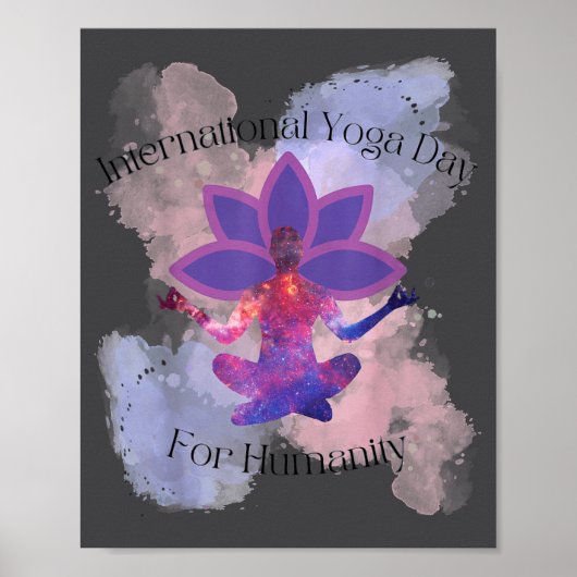 Internationale yogadag voor de mensheid  poster (Voorkant)