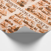 INTERNATIONALE  ZEILSCHEPEN, SCHEPEN, SEPIA CADEAUPAPIER (Hoek)