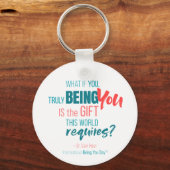 Internationale zijn uw dag citaten sleutelhanger (Voorkant)