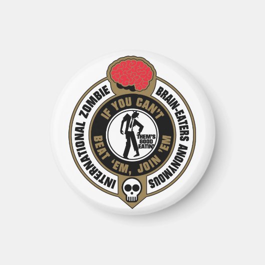 Internationale Zombie Brain-Eaters Anoniem Magneet (Voorkant)
