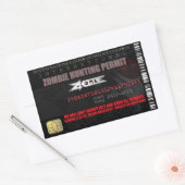 Internationale Zombie Jacht Vergunning Sticker (Envelop)