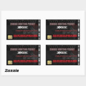 Internationale Zombie Jacht Vergunning Sticker (Vel)