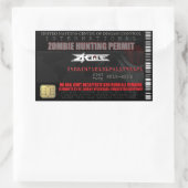 Internationale Zombie Jacht Vergunning Sticker (Tas)