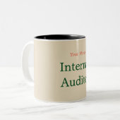 "INTERNE AUDITOR" TWEEKLEURIGE KOFFIEMOK (Voorkant links)