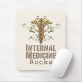Interne geneeskundige Rocks Caduceus Mousepad Muismat (Met muis)