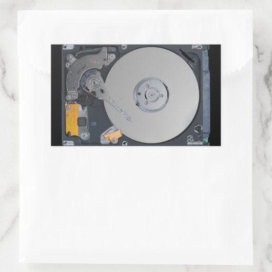 Interne harde schijf rechthoekige sticker (Tas)