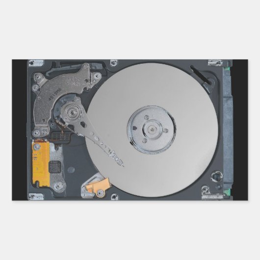 Interne harde schijf rechthoekige sticker (Voorkant)