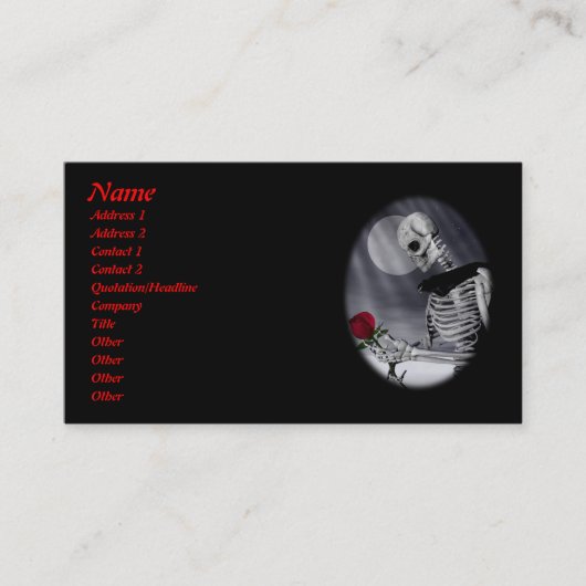 Interne kaart met schoonheidsprofiel visitekaartje (Voorkant)