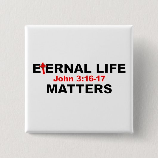 Interne levenskwesties vierkante button 5,1 cm (Voorkant)