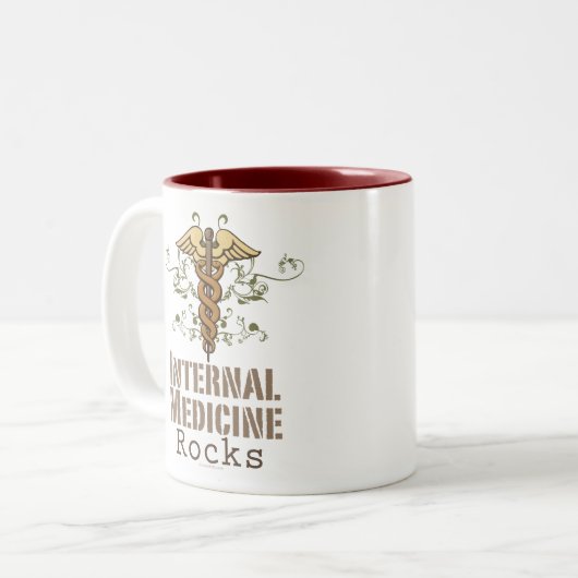 Interne Mok voor geneeskunde Rocks Caduceus (Voorkant links)