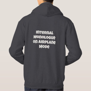 Interne Monoloog in Vliegtuigstand Tekst Hoodie