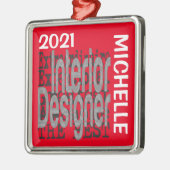 Interne ontwerper Extraordinaire CUSTOM Metalen Ornament (Links)