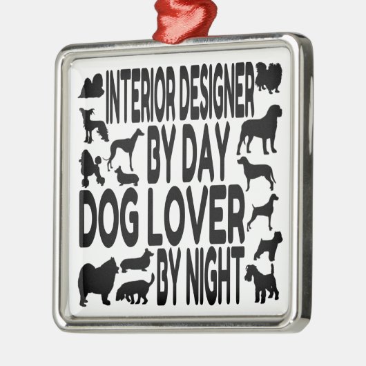 Interne ontwerper houdt van honden metalen ornament (Links)