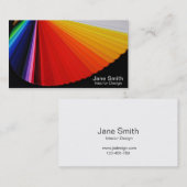 Interne ontwerper voor interieur, kleurenontwerp visitekaartje (Voorkant / Achterkant)