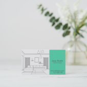 Interne ontwerper voor interieur, kleurenontwerp visitekaartje (Staand voorkant)