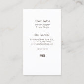 Interne ontwerpfunctie Waterverf stoel Contactkaartje (Achterkant)