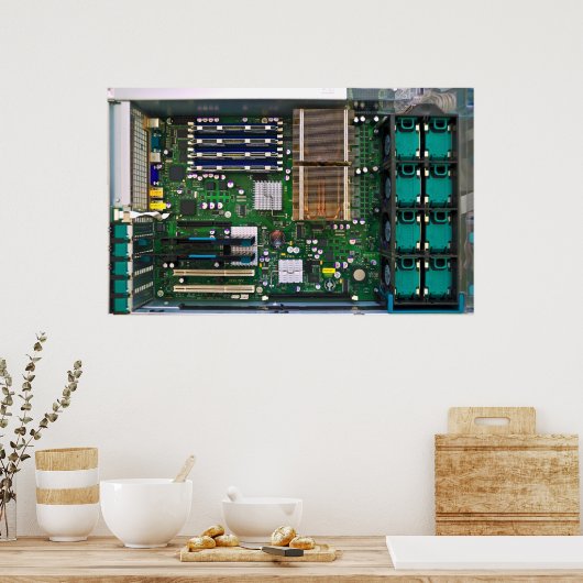 interne servercomputer poster (Keuken)