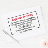 Interne service en reparatie van toestellen rechthoekige sticker (Envelop)