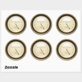 Interne temperatuur Steampunk Industrial Ronde Sticker (Vel)