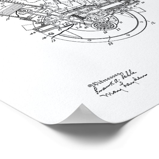 Interne verbrandingsmotor 1914 Whitepaper over oct Poster (Hoek)