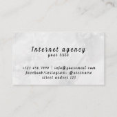 Internet Agency Visitekaartje (Achterkant)