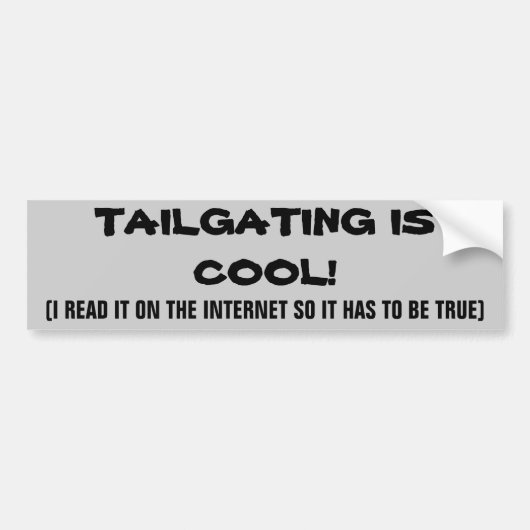iNTERNET AYS AILGATING IS cOOL Bumpersticker (Voorkant)