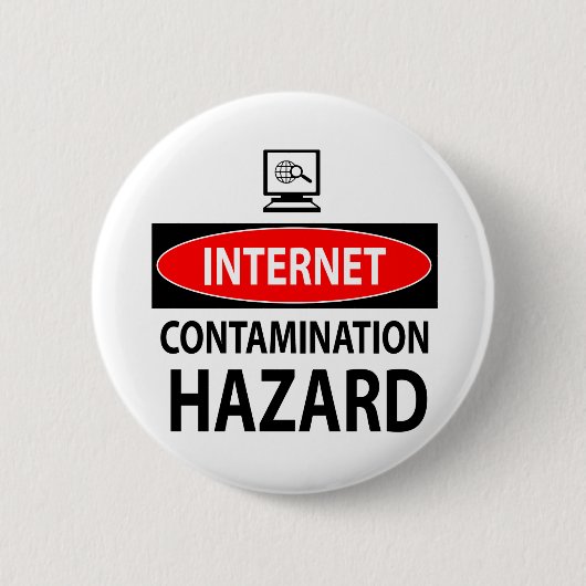 Internet – besmettingsgevaar ronde button 5,7 cm (Voorkant)
