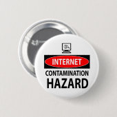 Internet – besmettingsgevaar ronde button 5,7 cm (Voorkant /achterkant)