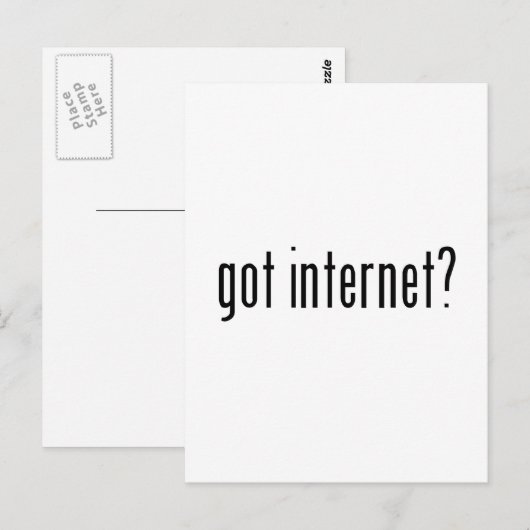 internet? briefkaart (Voorkant / Achterkant)