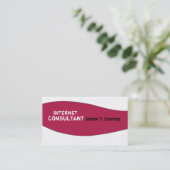 Internet Consultant Red Trendy Geometric Modern Visitekaartje (Staand voorkant)