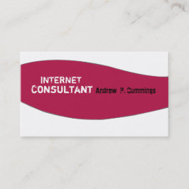Internet Consultant Red Trendy Geometric Modern Visitekaartje