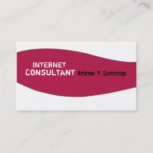 Internet Consultant Red Trendy Geometric Modern Visitekaartje (Voorkant)