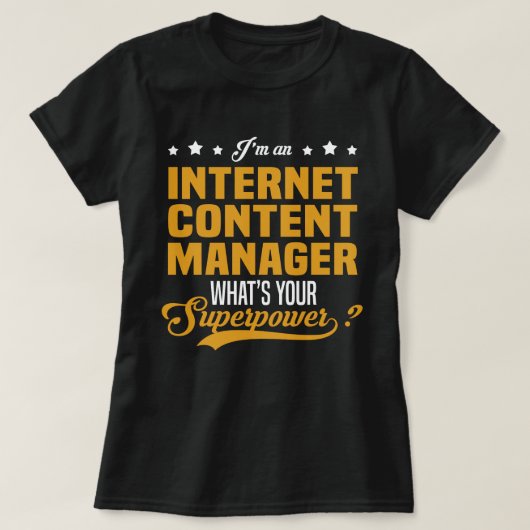 Internet Content Manager T-shirt (Design voorkant)
