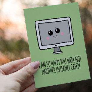 Internet Creep Kawaii Funny Valentijnsdag Briefkaart