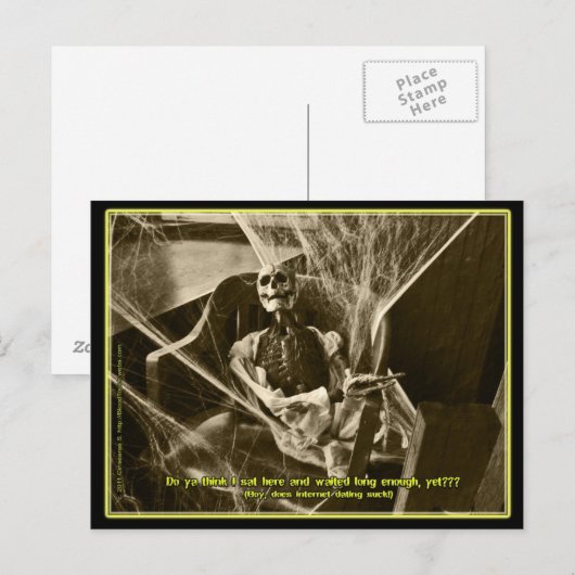 Internet dating briefkaart (Voorkant / Achterkant)