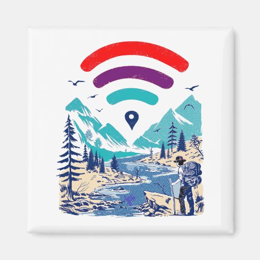 Internet Explorer, wifi gift mannen vrouwen Magneet (Voorkant)