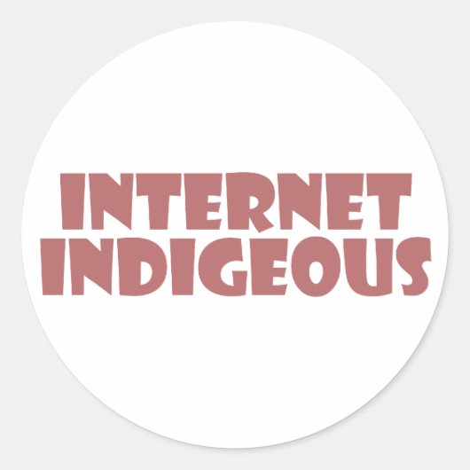 internet Indigenous Ronde Sticker (Voorkant)