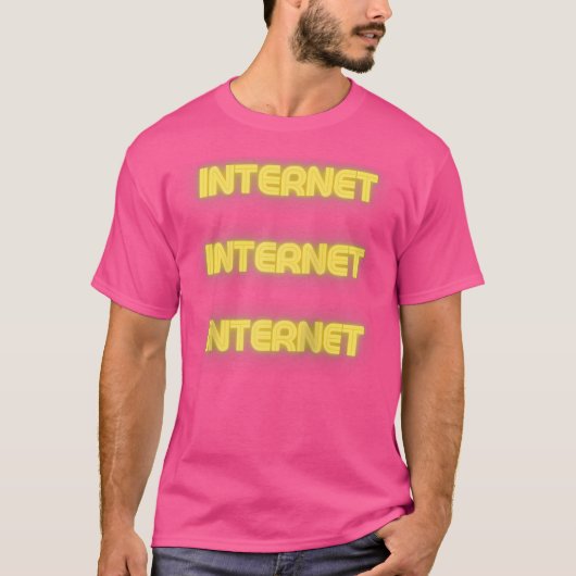 Internet Internet Internet 	 Honkbal T-shirt (Voorkant)