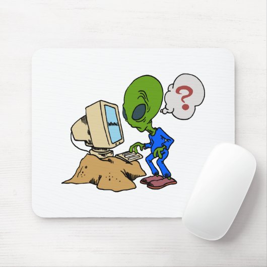 Internet is Alien voor deze Marsmannetje Muismat (Met muis)