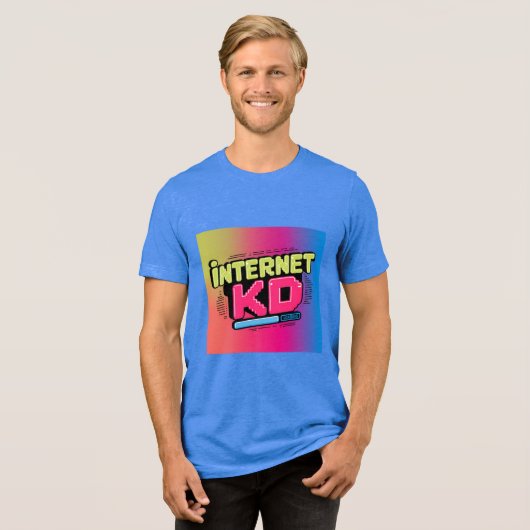Internet Kind Y2K Neon T-shirt, Tri-Blend Shirt (Voorkant volledig)